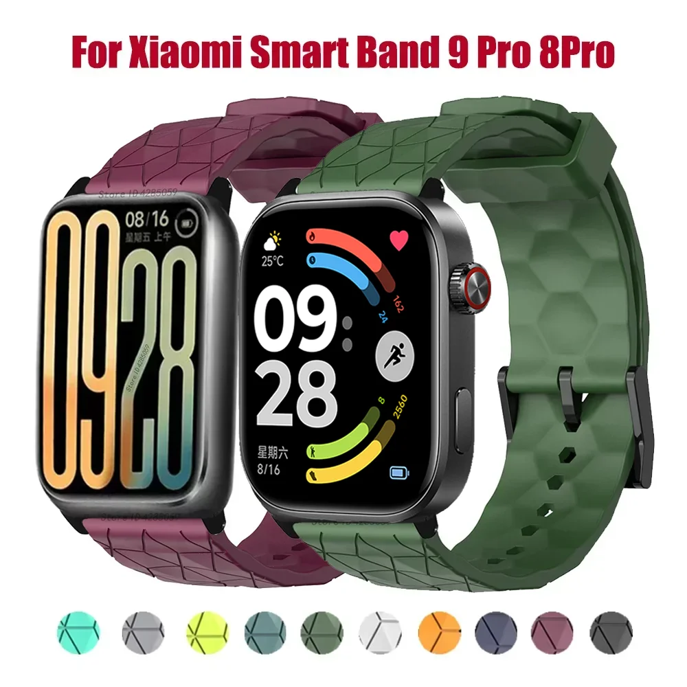 Silikonarmband für Xiaomi Mi Band 9 Pro 8 Pro Smartwatch Uhrenarmband Zubehör für Redmi Watch 6 5 4 Ersatz-Sportarmband Image