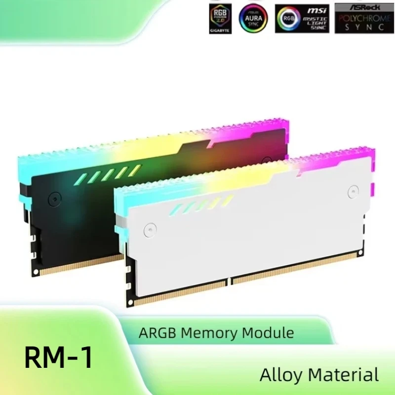 PC-Speicher-Kühlkörper RM-1 RAM-Kühlweste 5V-3PIN ARGB RAM Kühlkörper Aura Sync für Desktop-Computerspeicher DDR3 DDR4 DDR5 DDR2 Image