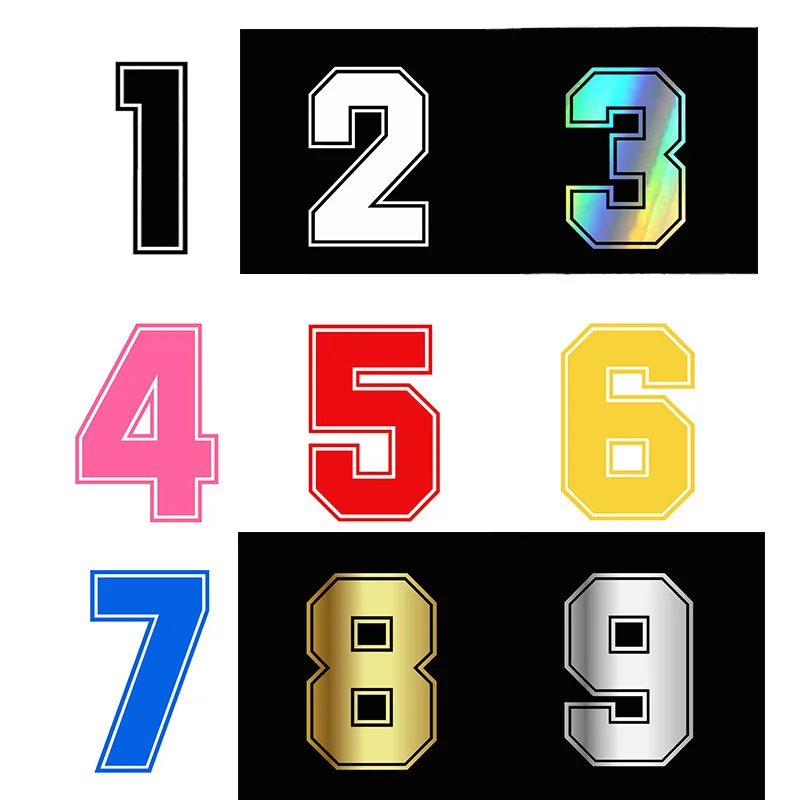 1PC haute autocollant de voiture numéro 0-9 autocollants de voiture voiture Auto décalcomanie drôle JDM vinyle sur décalcomanies moto style moto autocollants