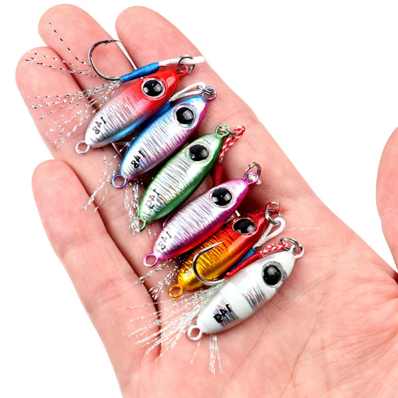 Weitwurf-Köder Laser Kleine Steine JIG 5,5g-21g Metall Großaugen-Jig-Köder für Meeresfischerei Image
