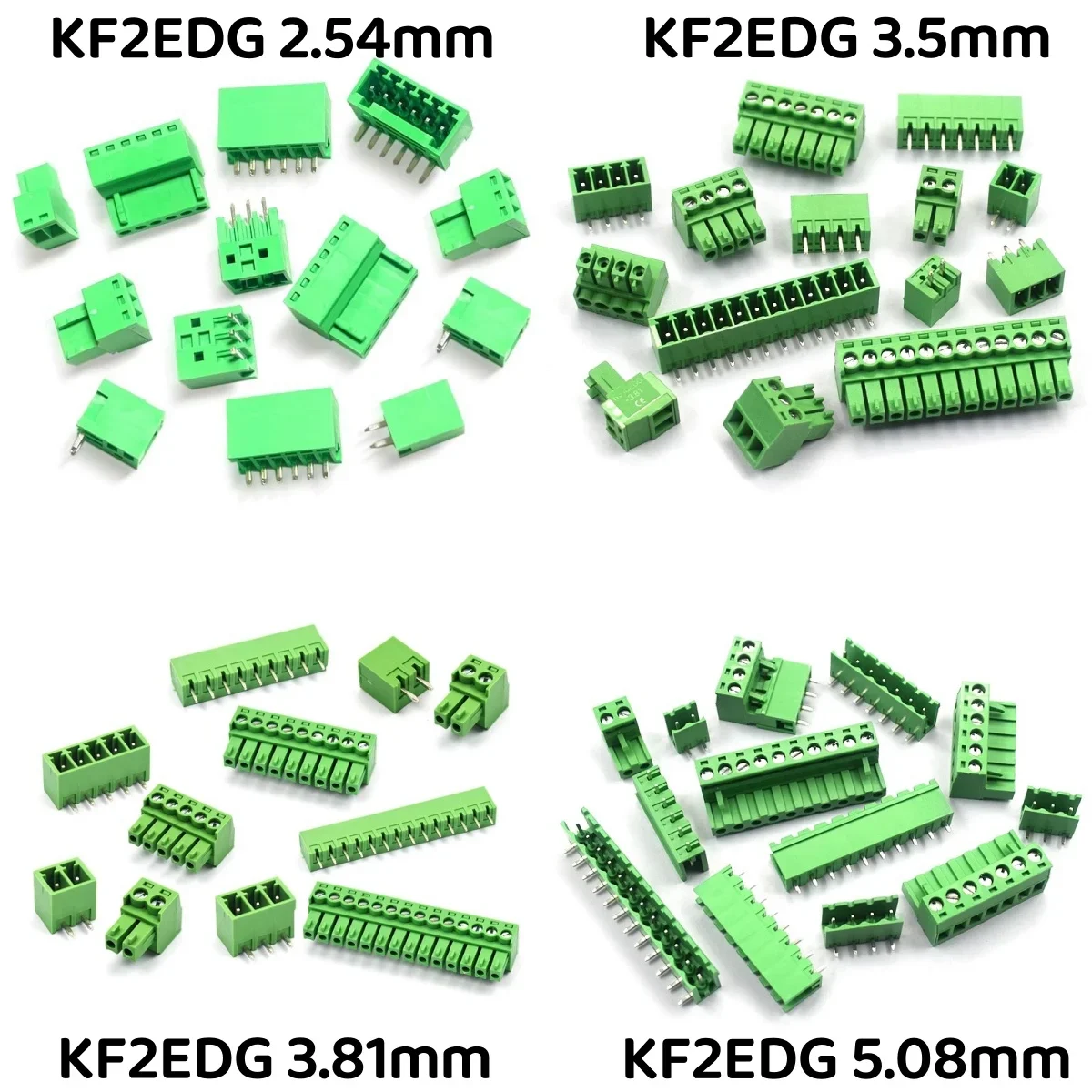 5 Paar 15EDG KF2EDG 2,54 mm 3,5 mm 3,81 mm 5,08 mm PCB-Schraubklemmenblock 2-12Pin Stecker Buchse Pin Header Wire Connector Image