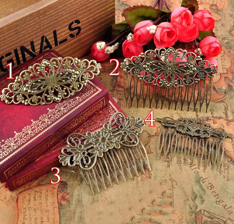 Antike Bronze Baby Haar Snap Clips zubehör für Frauen Grips Barrettes Kopf Haarnadeln Schmuck 1 stück K05028 Image