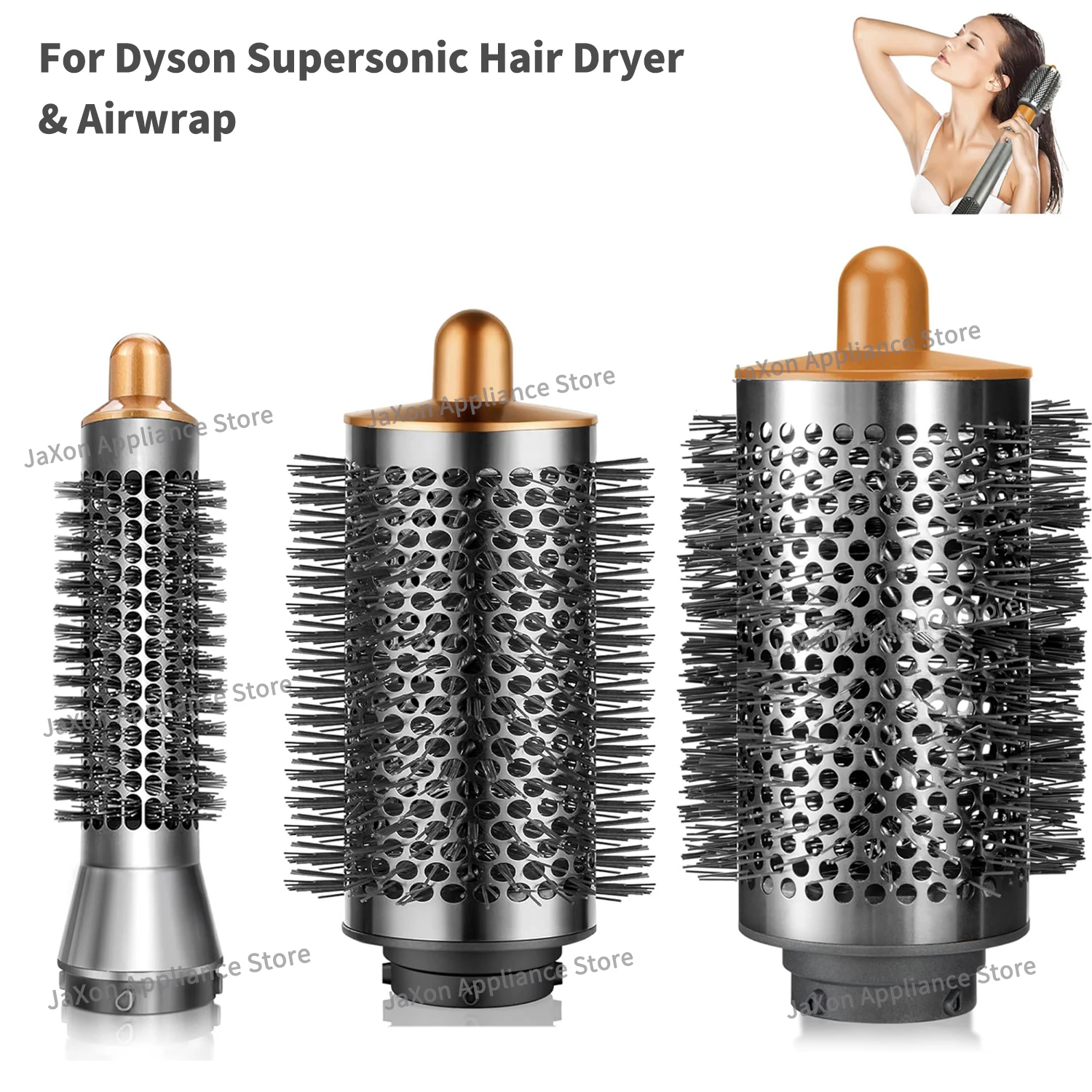 20/38/55 mm runde Volumenbürste für Dyson Airwrap HS01/HS05 Aufsatz Zylinderkamm Fluffy Nozzle Curling Pinsel Ersatz Image