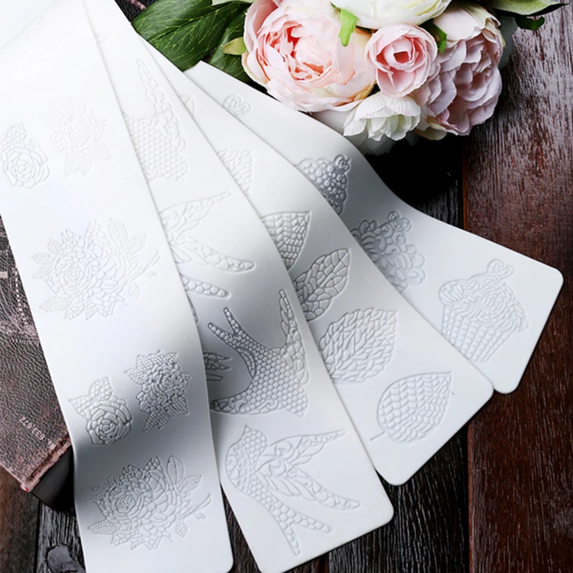 Schmetterling Silikon Spitze Fondant Kuchen Dekorations werkzeuge, 100% Lebensmittel qualität Silikon Backform Image