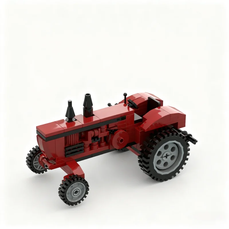 140 Stück MOC City Farm Red Massey Ferguson Traktor A Modell Bausteine Konstruktionsspielzeug Weihnachtsgeschenke DIY Kreative Idee Image