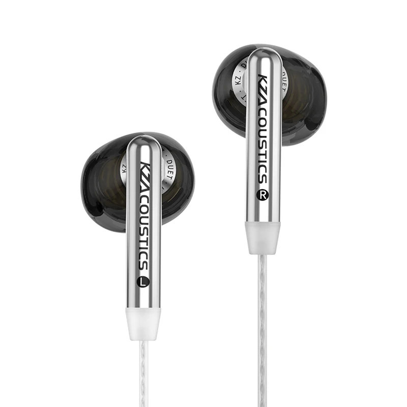 Vorbestellung KZ Duet In-Ear-Monitor Dual-Treiber (10mm + 8mm) IEMs Ohrhörer mit professionellem kapazitivem Mikrofon Image