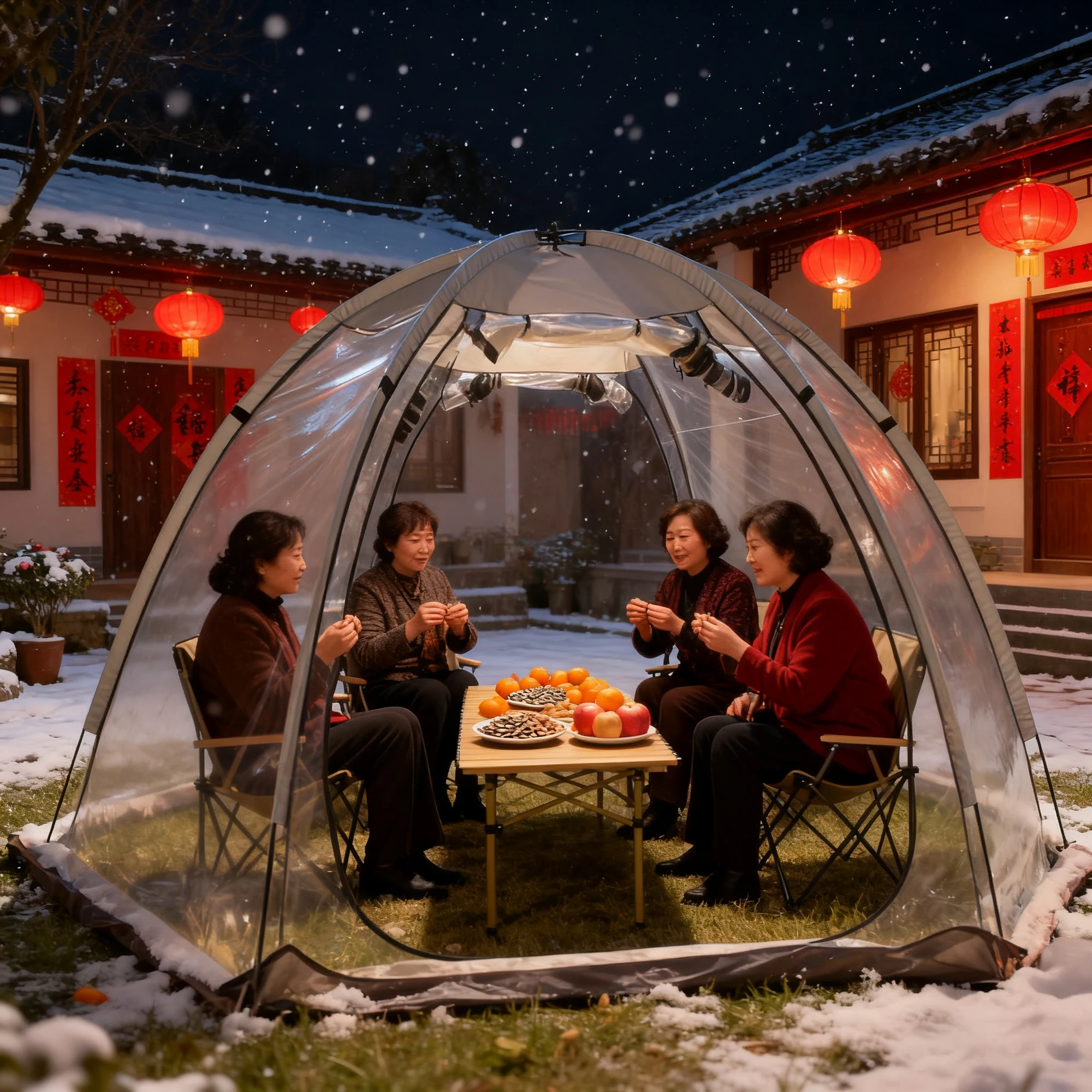 Sportzelt, dickes PVC, kratzfestes, transparentes Blasenzelt, wetterfester Pod für Fußball, Fußballspiel, Outdoor-Events, 4-Personen Image