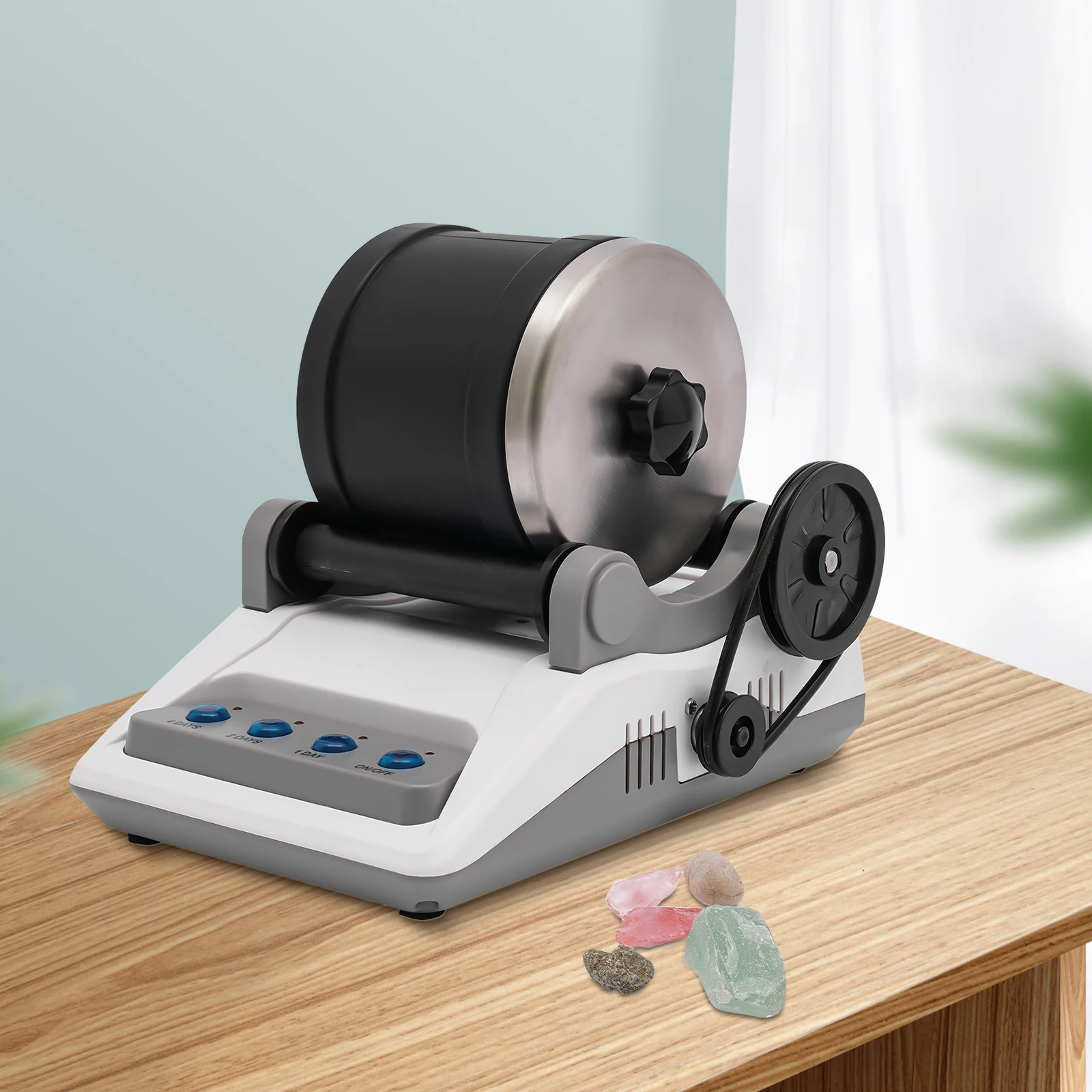 Auslaufsichere Gesteinspoliermaschine mit 1/2/4-Tage-Timer, elektrischer Polierer für Geologie-Enthusiasten, Erwachsene und Kinder, 240V EU-Stecker Image