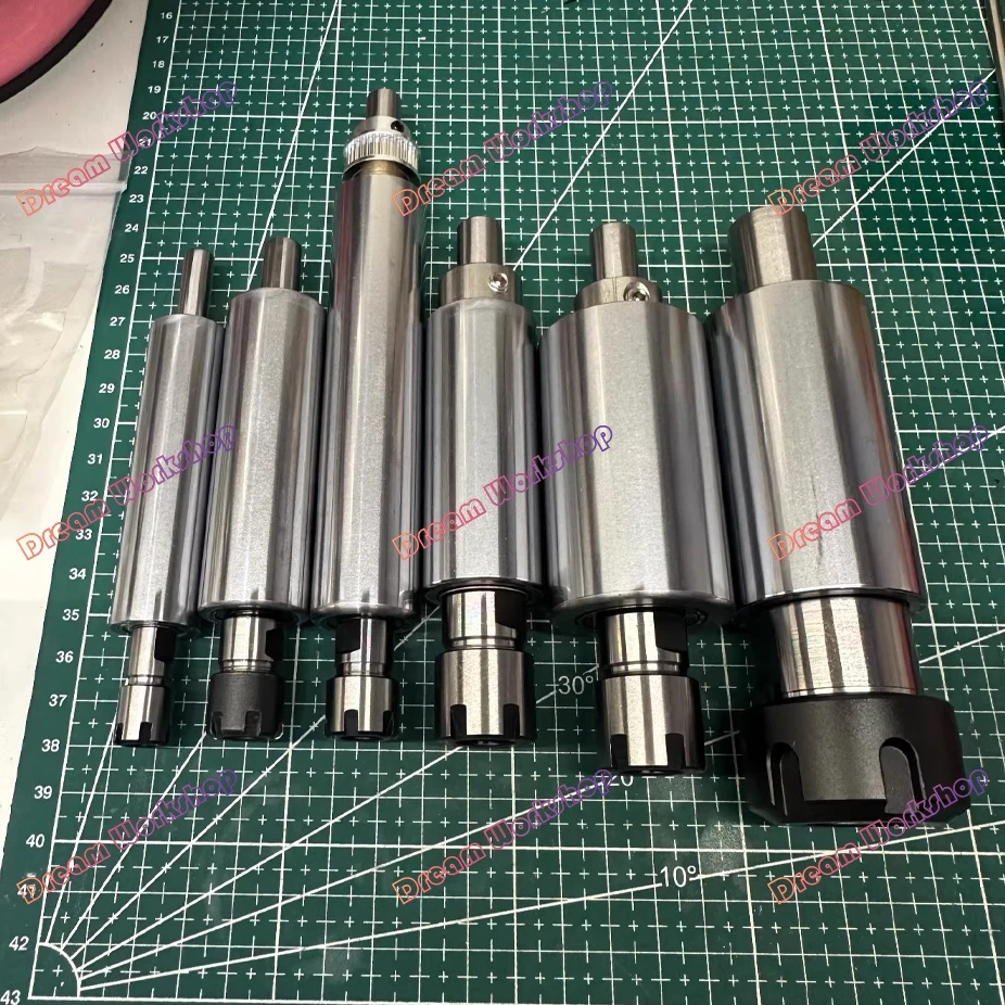 30000 U/min Hochgeschwindigkeits-Mikro-Spindel ohne Stromversorgung, optionaler Spindeldurchmesser ER11/16 40/33/30/20 mm, Länge 40–150 mm, kann individuell angepasst werden Image
