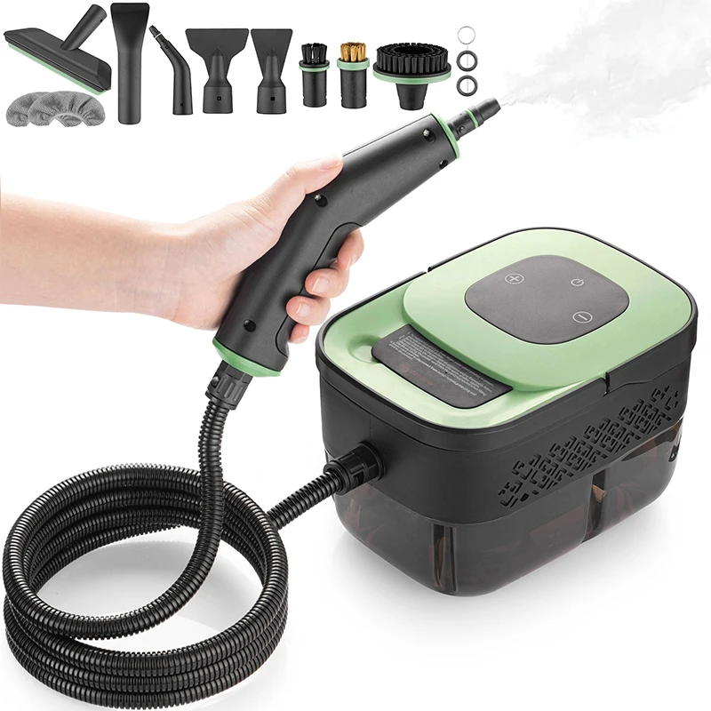 Tragbarer Dampfreiniger, 15s Schnellaufheizung 105 ℃ Temperatur, für Auto/Zuhause/Fliesen/Möbel + 10 Zubehörteile Image