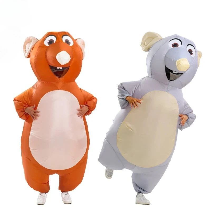 Aufblasbares Maus-Kostüm für Erwachsene, Charakter, Cosplay, Tier, Halloween, Karneval, Party, Requisiten, Kostüm Image