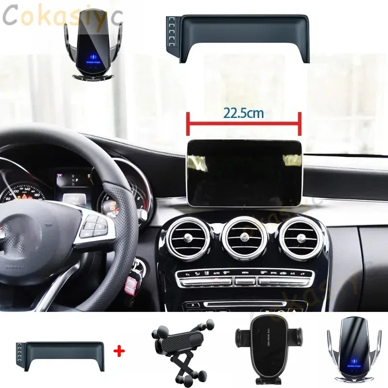 Für Mercedes-Benz C-Klasse W205 2015–2018 GLC 2016–2019, Autotelefonhalter, 7-Zoll-Bildschirm, feste Basis, Navigationshalterung Image