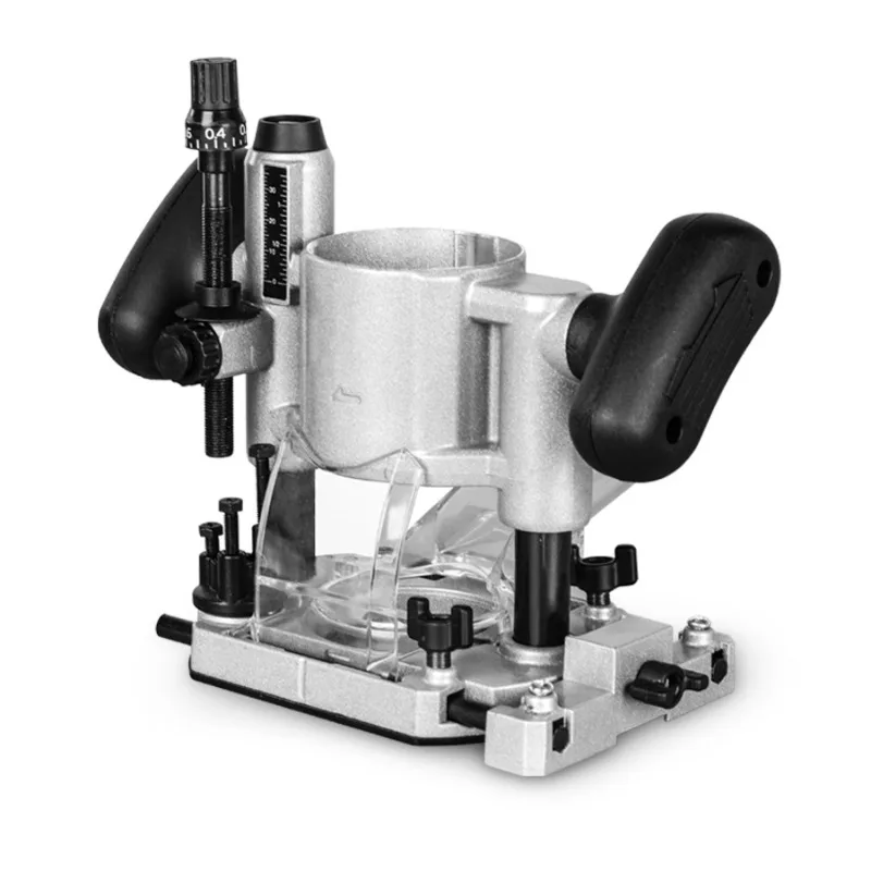 Trimmerbasis, Trimmer-Bakelitfräsen, feste Basis, Aluminiumboden, Holzbearbeitungs-Hilfswerkzeuge, Staubsammlung, Bakelitfräsen Image