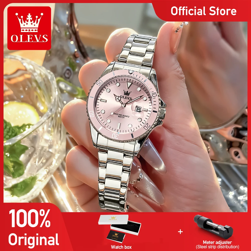 OLEVS 5885 Montre Femme Sport Originale Élégante Montre à Quartz Mode Étanche Lumineuse Montres Femme Coffret Cadeau Reloj