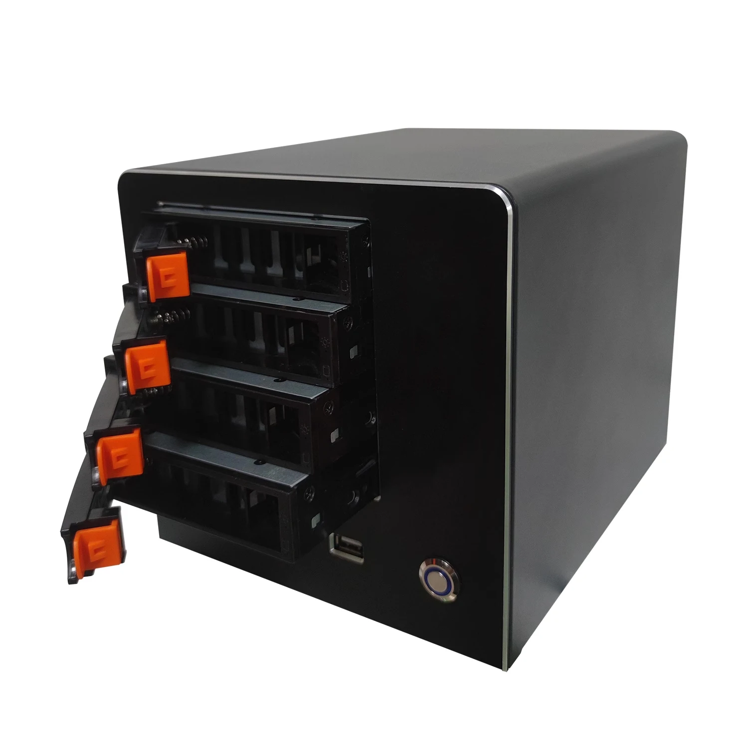 Vier-Bit-NAS-Speichergehäuse, Gigabit-Netzwerk-Port, private Festplatte, private Netzwerk-Disk mit geringem Stromverbrauch Image