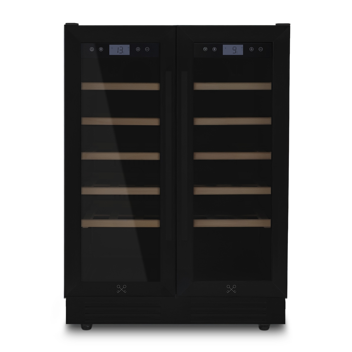 Les Petits Champs Einbau-Weinkühlschrank 42 Flaschen CAVCEDB42 Black Edition, Kapazität 126L, 2 Temperaturzonen, von 5°C bis 20°C, Anti-UV, LED Image