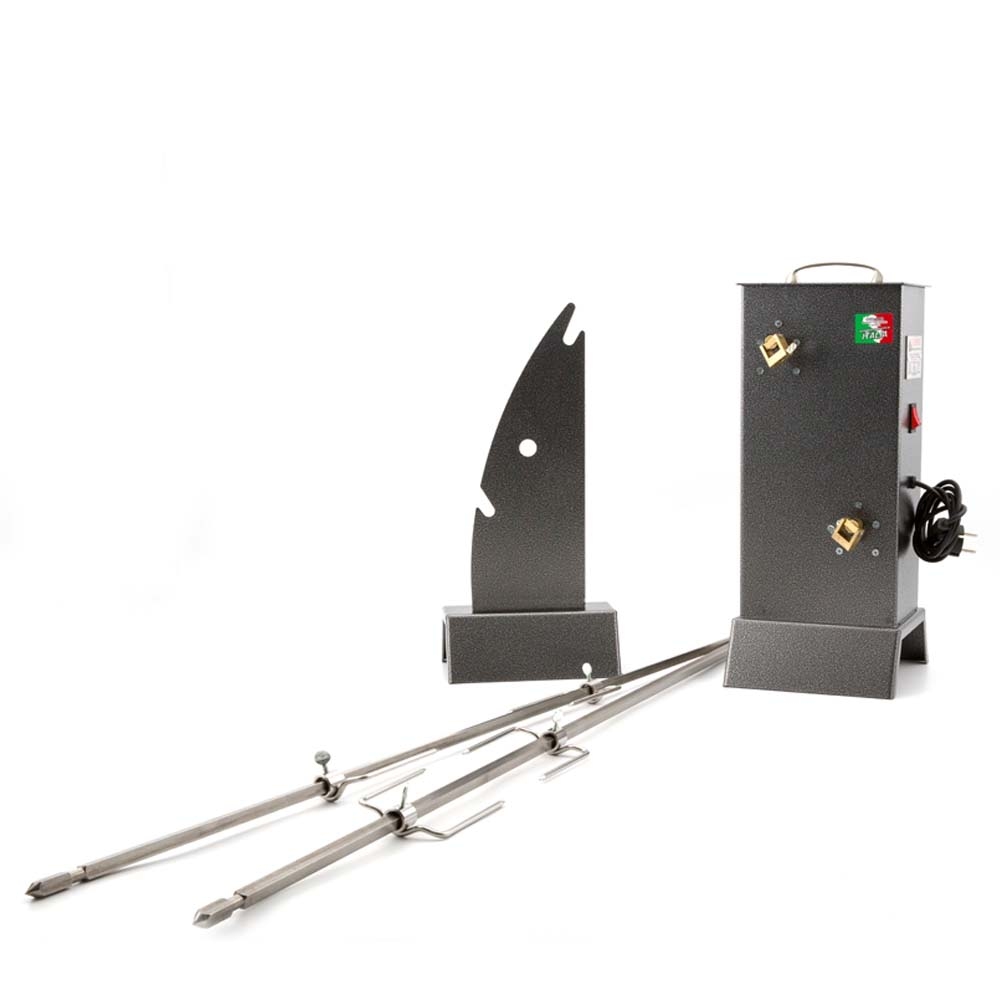 Giemme Spoleto - Professioneller elektrischer Drehspieß mit 2 versetzten Spießen, Kapazität bis zu 60 kg Fleisch Image