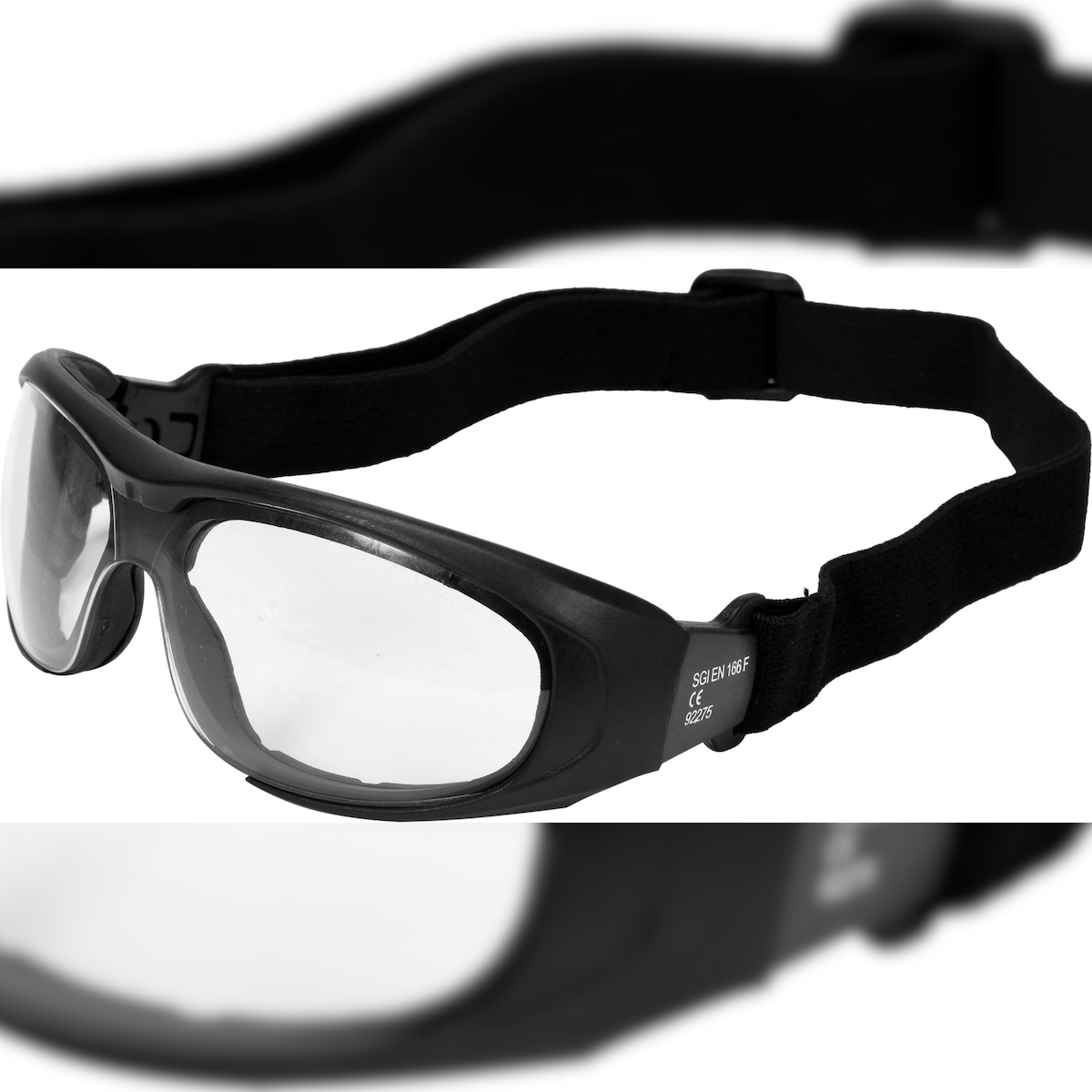 Schutzbrille mit elastischem Band, klar, für Hand- und Maschinenarbeiten Image