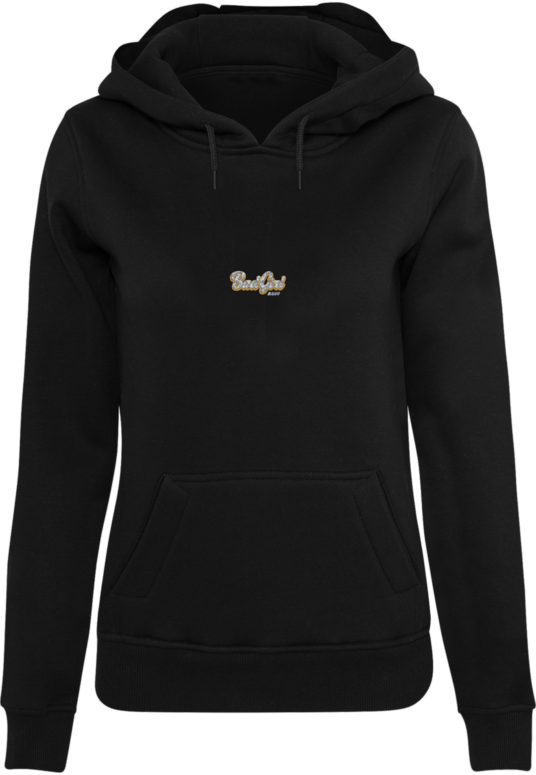 Kapuzensweatshirt MISS TEE "Miss Tee Damen BadGirl Bang Hoody", Damen, Gr. XXL, schwarz, 65% Baumwolle, 35% Polyester, bedruckt, Sweatshirts