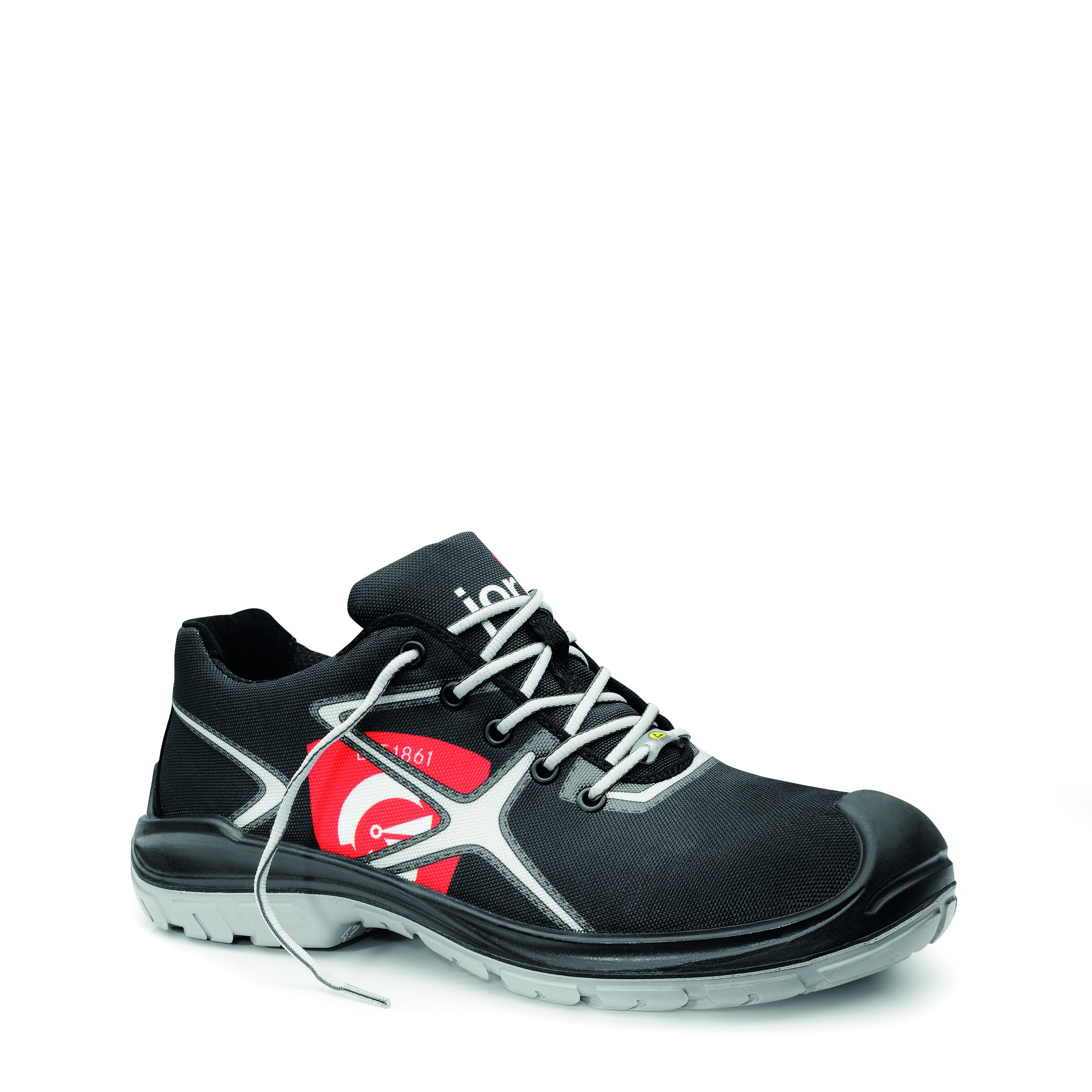 Sicherheitsschuh JORI "Sicherheitsschuhe 12751 Jori Soft low ESD" Gr. 47, schwarz (schwarz, weiß), 47, Schuhe