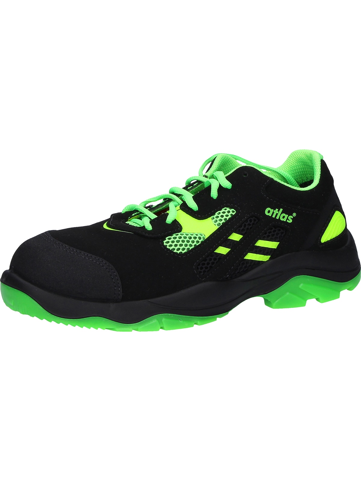Sicherheitsschuh ATLAS SCHUHE "Sicherheitsschuhe Flash 2605 XP" Gr. 46, schwarz (schwarz, grün), 46, Schuhe