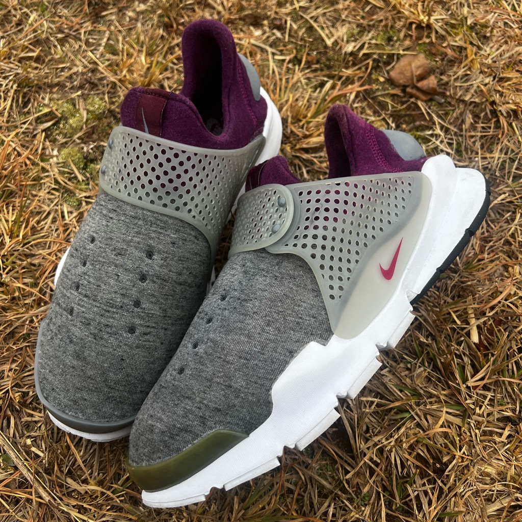 Nike Shoes | Clean Nike Size 9 Mens Sock Dart Tech Fleece Mulberry Shoes | Color: Gray/Purple | Size: 9