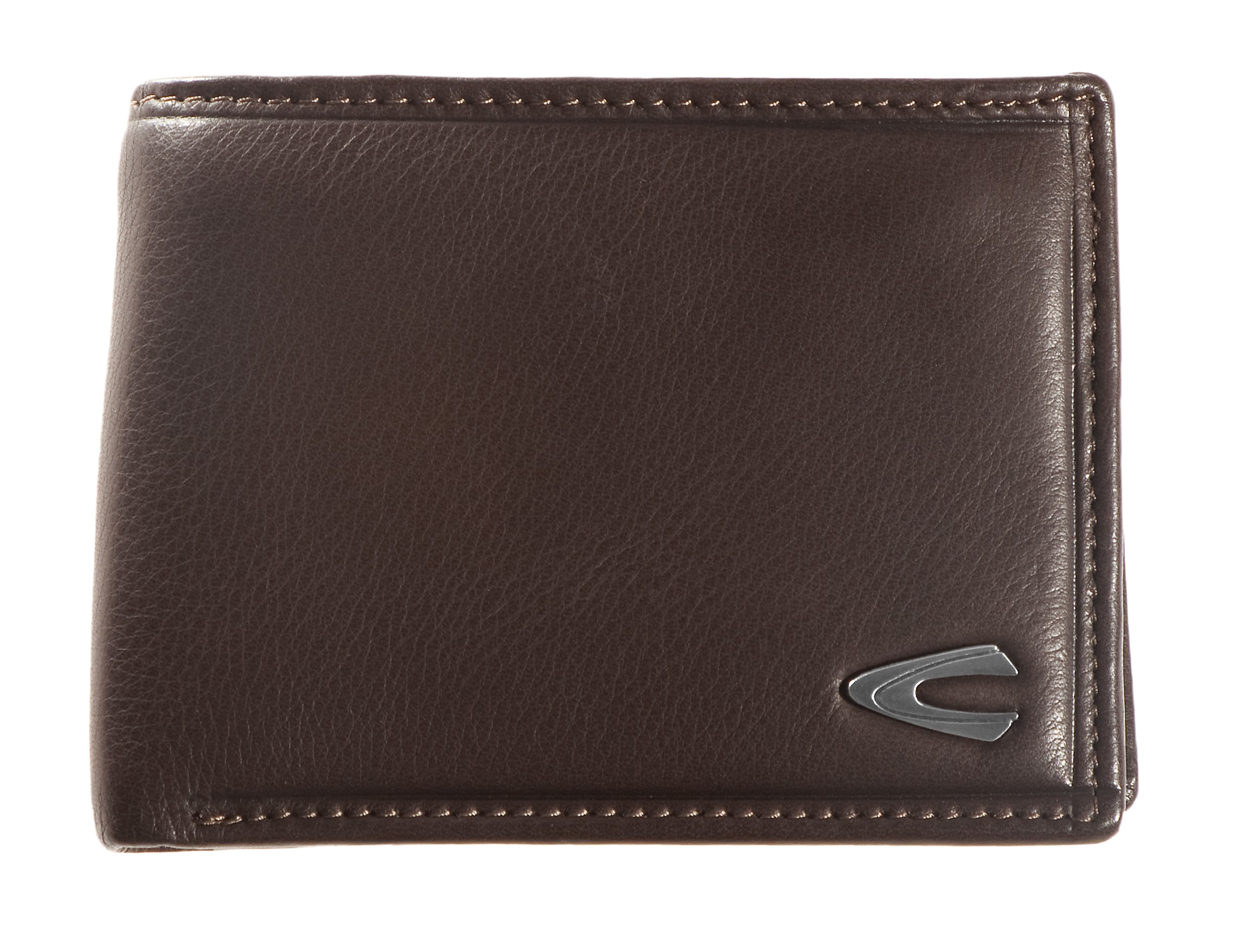 Geldbörse CAMEL ACTIVE "Vegas", Herren, braun, Leder, clean, gepflegt, unifarben, Kleinlederwaren, aus hochwertigem Rindsleder mit Metall Logo