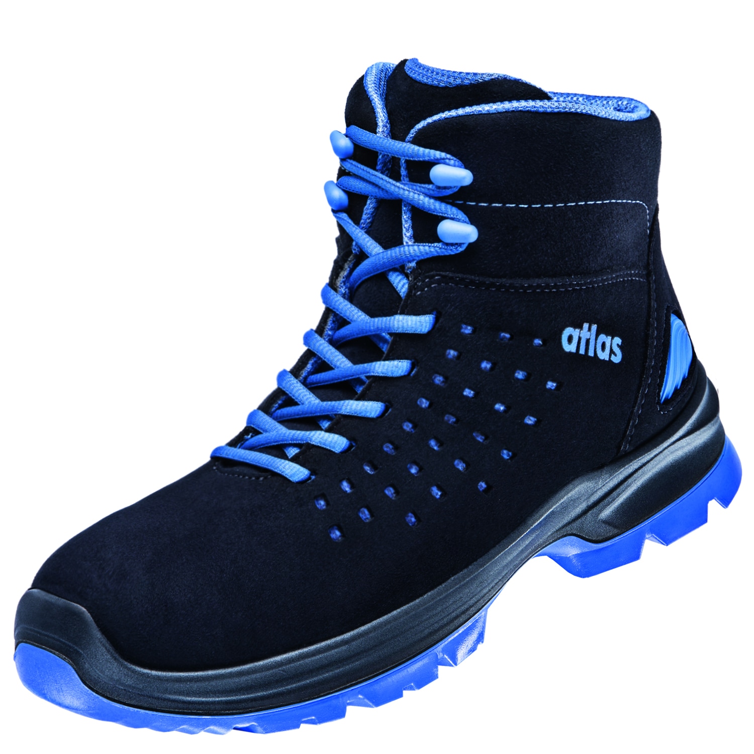 Sicherheitsschuh ATLAS SCHUHE "Sicherheitsschuhe 44900 Atlas SL 82 EN ISO 20345" Gr. 44, schwarz (schwarz, blau), 44, Schuhe