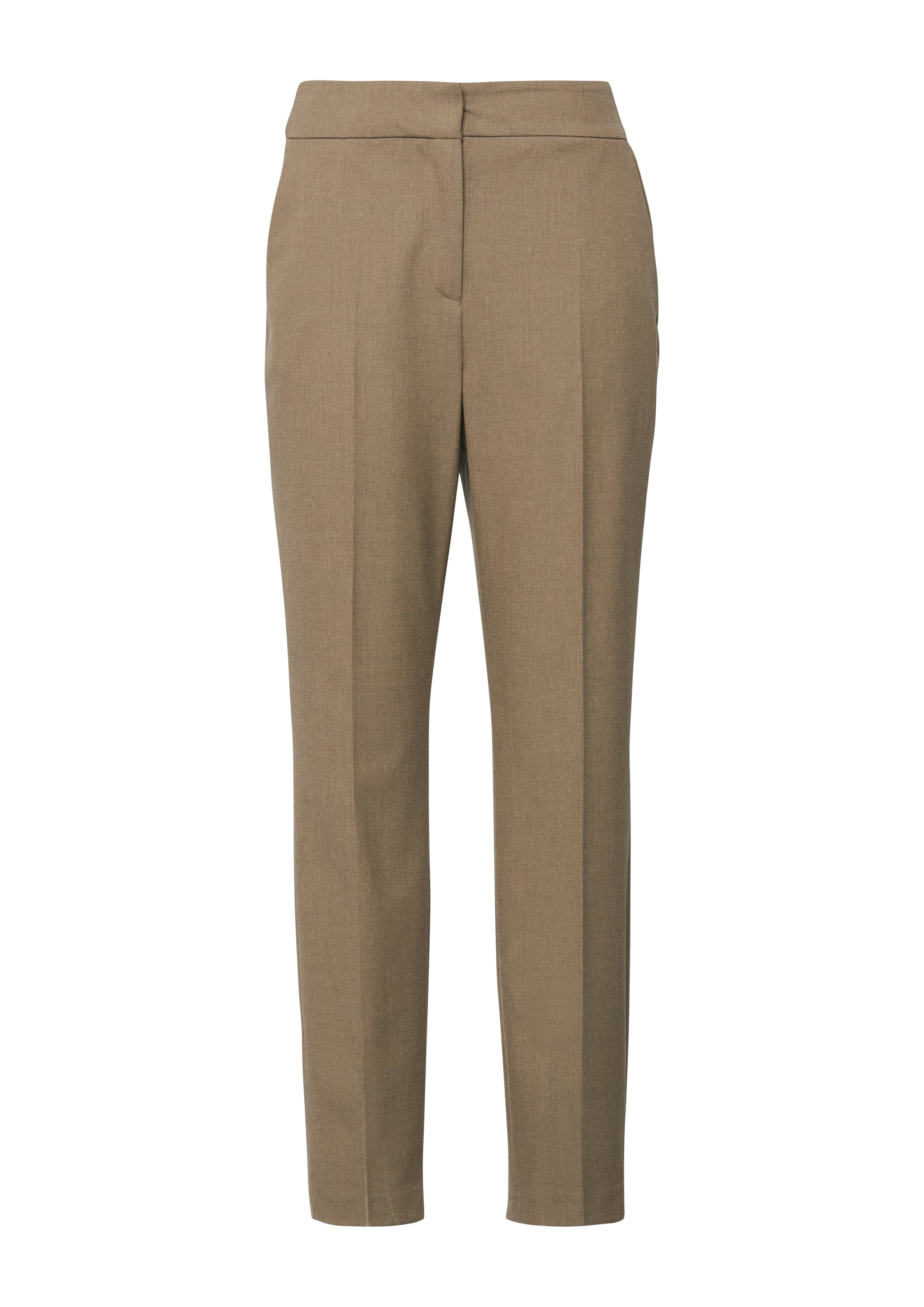 Stoffhose S.OLIVER BLACK LABEL, Mädchen, Gr. 36, N-Gr, schwarz beige, Web, Obermaterial: 62% Polyester, 33% Viskose, 5% Elasthan, meliert, unifarben, regular fit lang, Hosen Stoffhose, mit Taschen