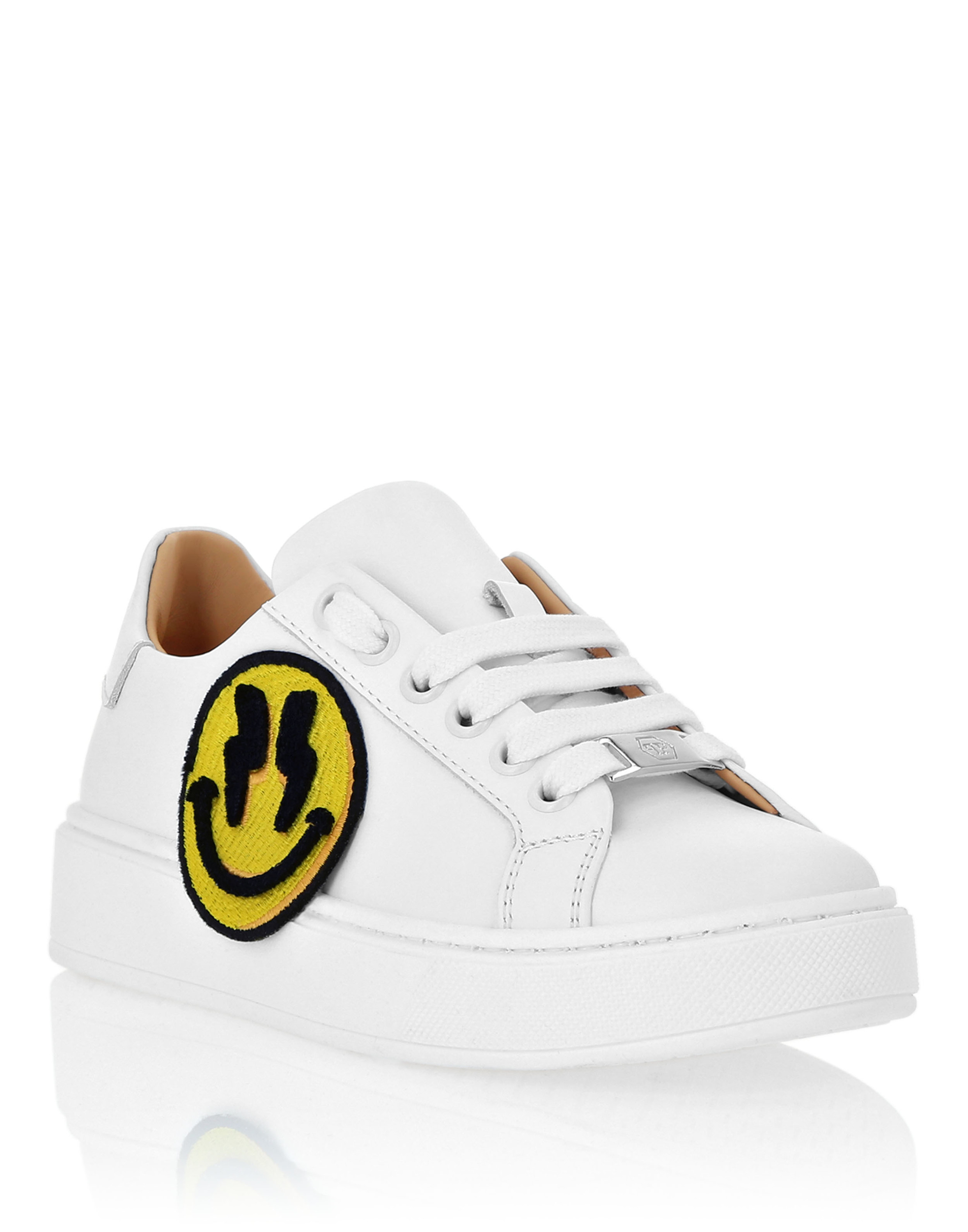 Leather Lo-Top Sneakers Smile 30,5 EU/IT