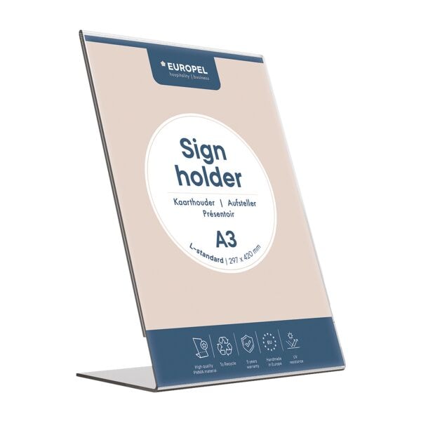EUROPEL Tischaufsteller »L-Ständer« DIN A3 lila Image
