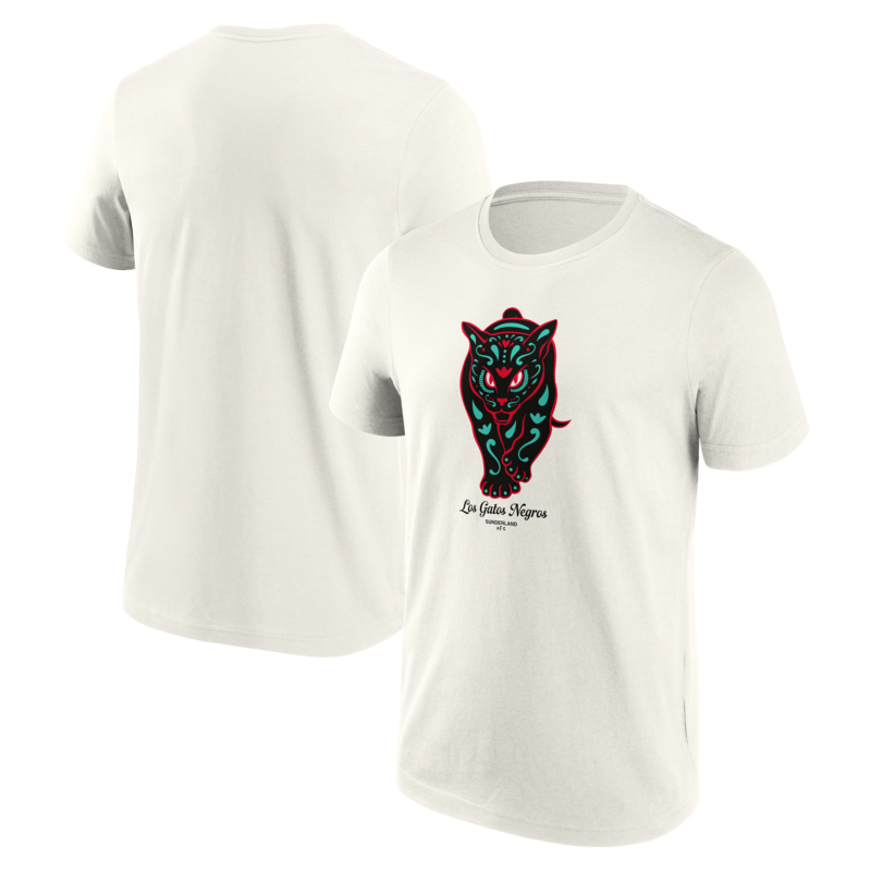 "Sunderland Los Gatos Negros Grafik-T-Shirt – Cremeweiß – Herren" Image