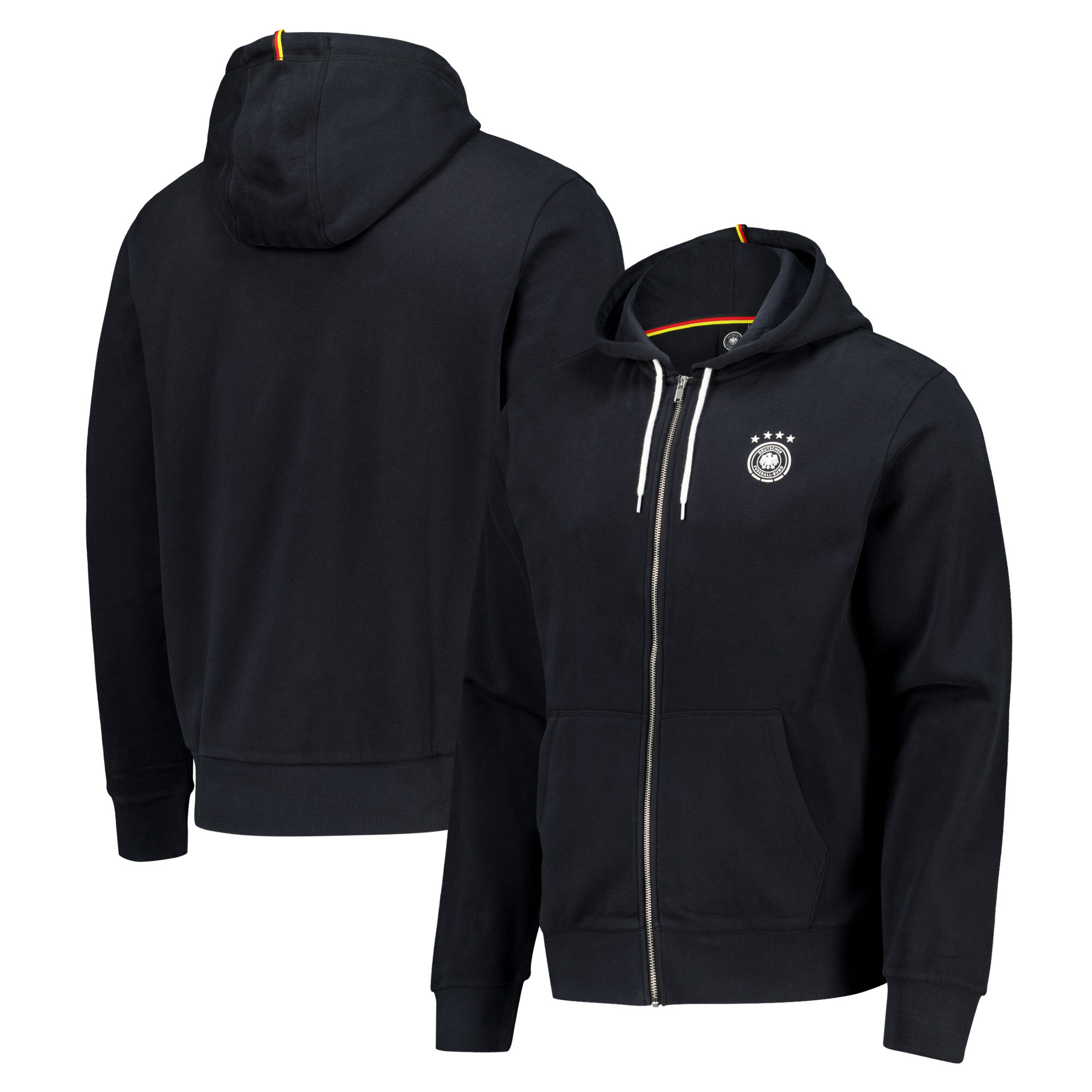 "DFB Essentials Hoodie mit durchgehendem Reißverschluss – Schwarz – Herren" Image