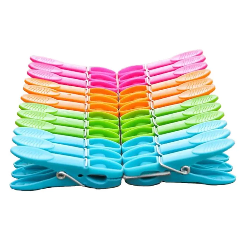 24 pezzi di alta qualità mollette per bucato per asciugamani calzini clip per lenzuolo grucce cremagliere clip molletta cucina forniture per la casa