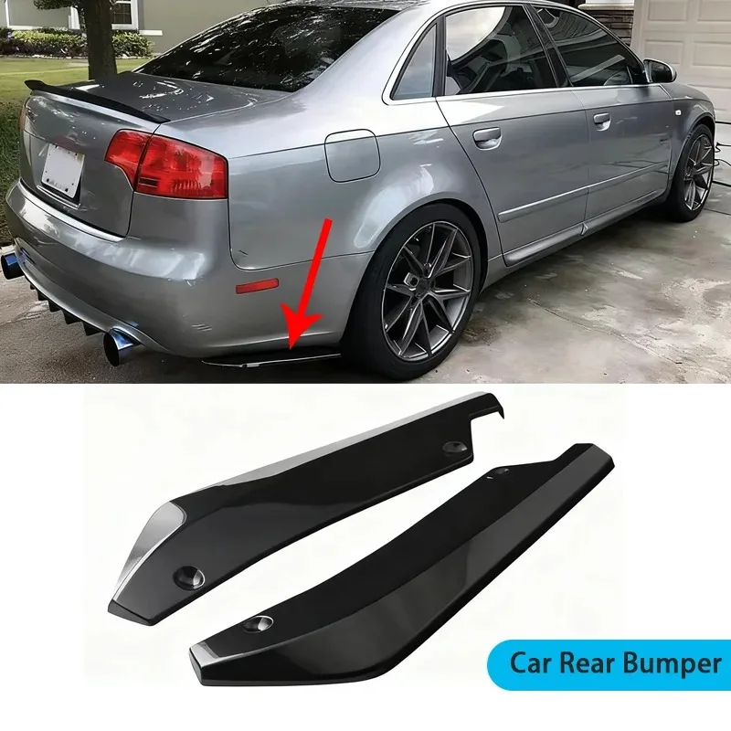 Per Audi A3 A4 A5 A6 A7 B8 S4 S5: Splitter Paraurti Posteriore, Diffusore, Spoiler Laterale, Minigonna Parafango, Labbro Angolare, Spoiler Sottoscocca