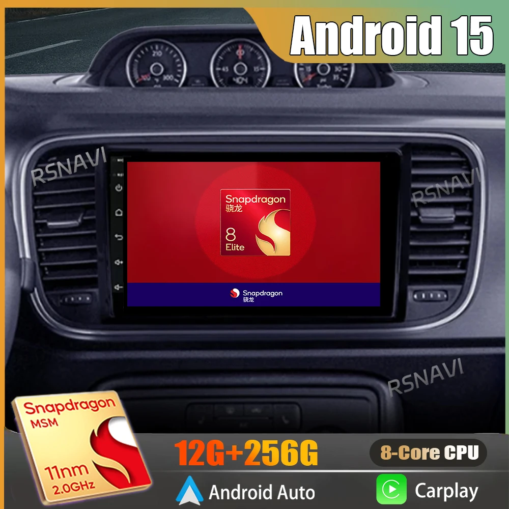 Android 15 Carplay Auto Auto Radio Für Volkswagen Beetle A5 2011-2019 Multimedia Video Player Navigation Stereo GPS WIFI + 4G Audio Image