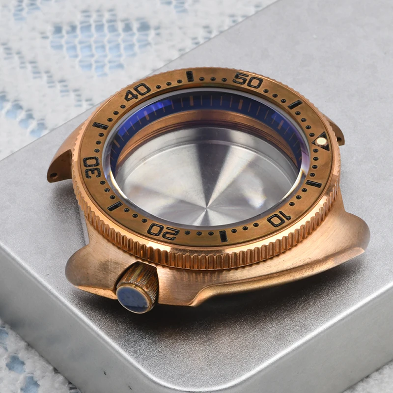 HEIMDALLR CUSN8 Bronze Turtle 6105 Uhr Modifizieren Sie Teile Vinatge 44 mm Taucheruhrengehäuse Saphirglas Geeignet für NH35/36 Uhrwerk Image