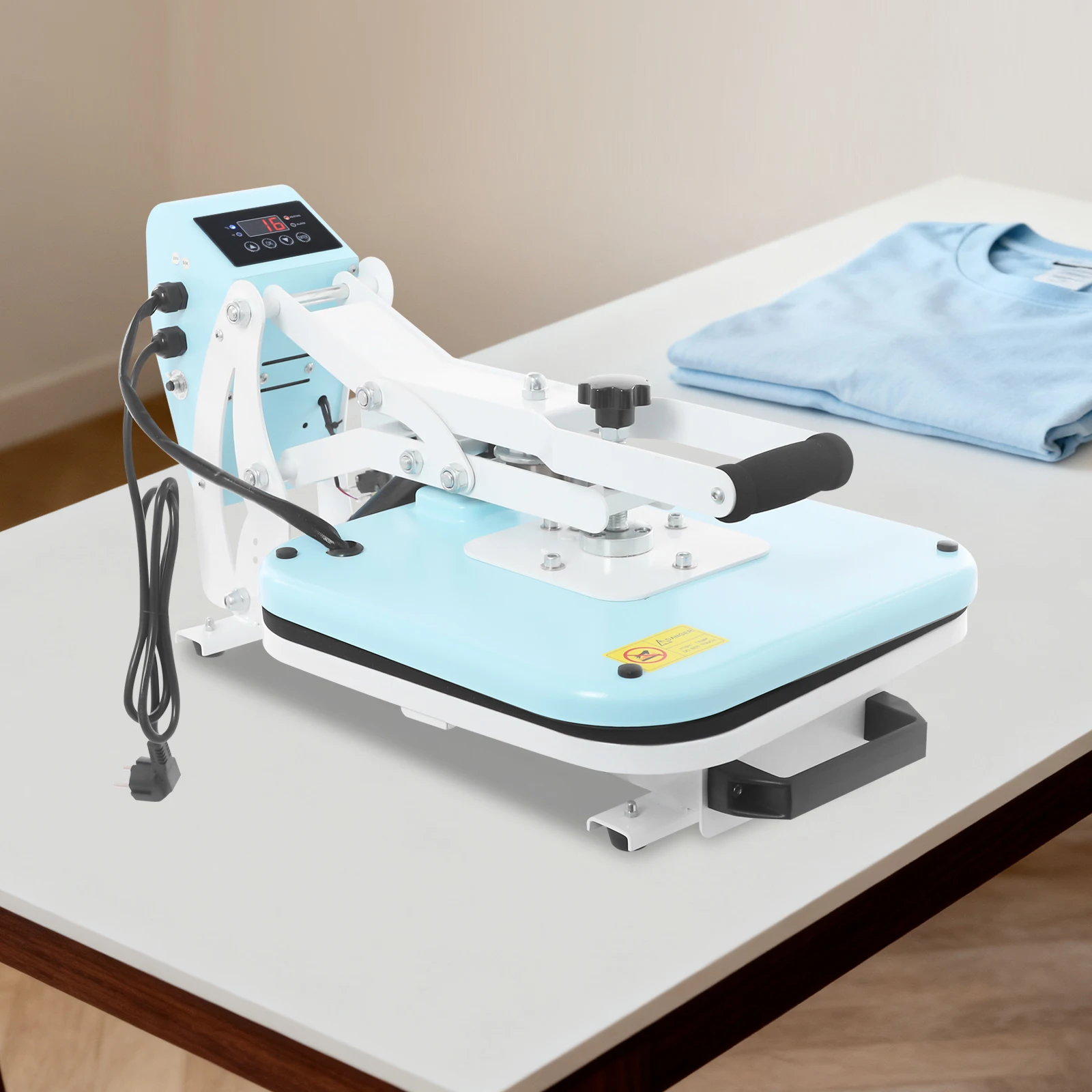 1600W Halbautomatische Transferpresse mit Magnetischem System und Ausziehbarer Bodenplatte Image