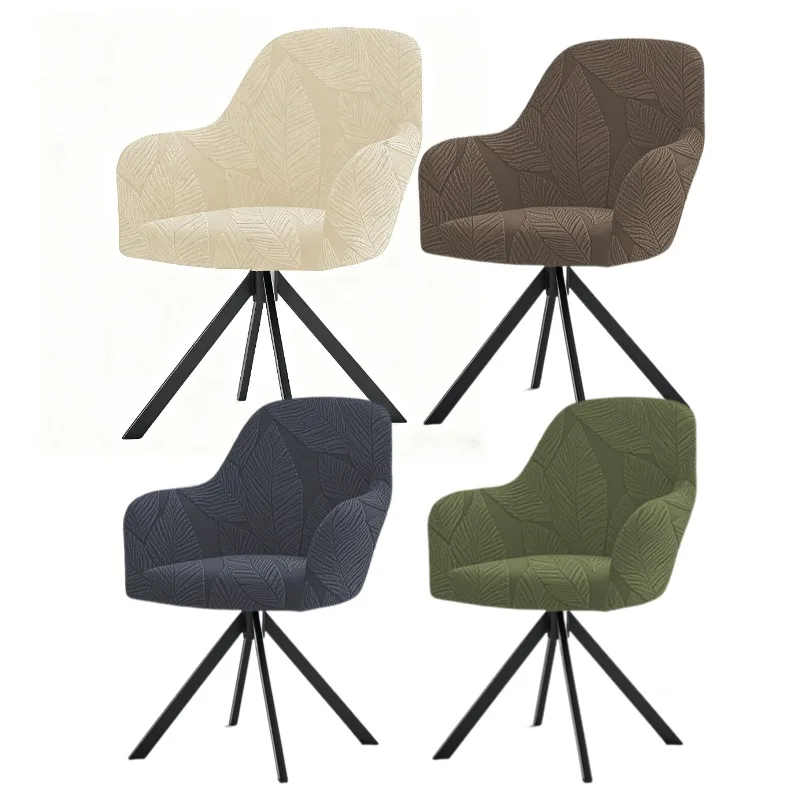 1 Stück Elastischer Jacquard-Stuhlbezug Hochlehniger Esszimmerstuhl-Überzug Sitzbezug Armlehnstuhl-Bezüge für Heimdekoration Housses De Fauteuil