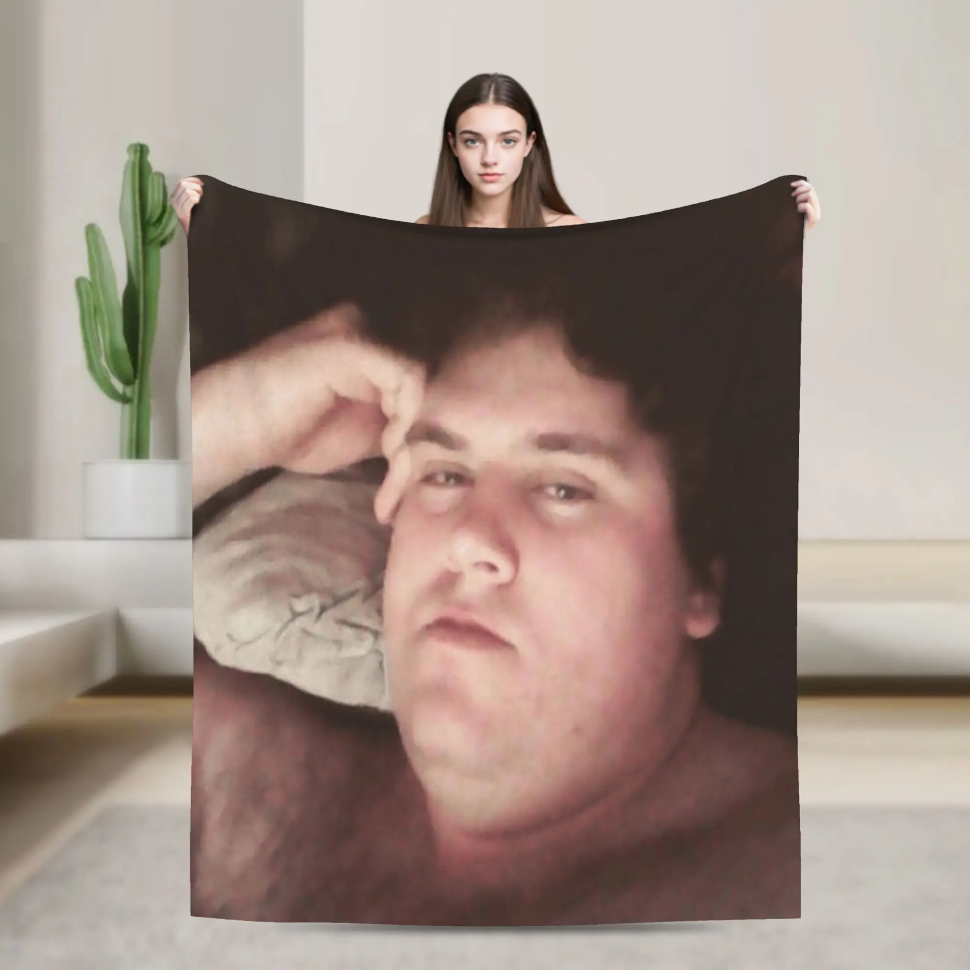 Drachenlord Meme Poster Rainer Winkler Flanelldecken Winter Weiche Bettwäsche Überwürfe Schlafzimmer Druck Tagesdecke Sofa Bettbezug Image