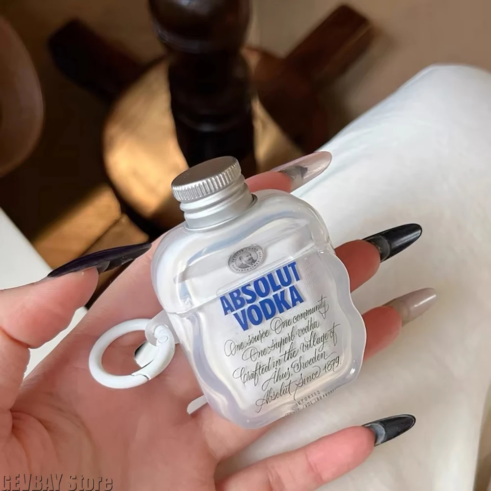 Wodka Design AirPods Hülle – kompatibel mit AirPods 4/Pro 2/3. Generation, kreative Schutzhülle für Apple-Kopfhörer Image