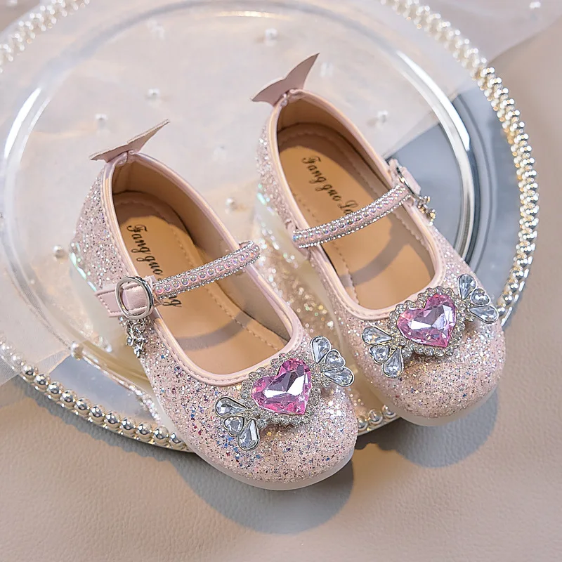 Mode Elegante Weiche Sohle Anti-rutschig Vielseitig Kleid Leder Schuh für Party Herbst Neue Kinder Prinzessin Schuhe für Mädchen Image