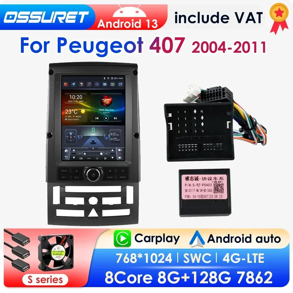 9,7 Zoll Android Auto Stereo Multimedia für Peugeot 2004 2012-2016 Autoradio GPS Autoradio Carplay 4g intelligenten Player keine DVD Image