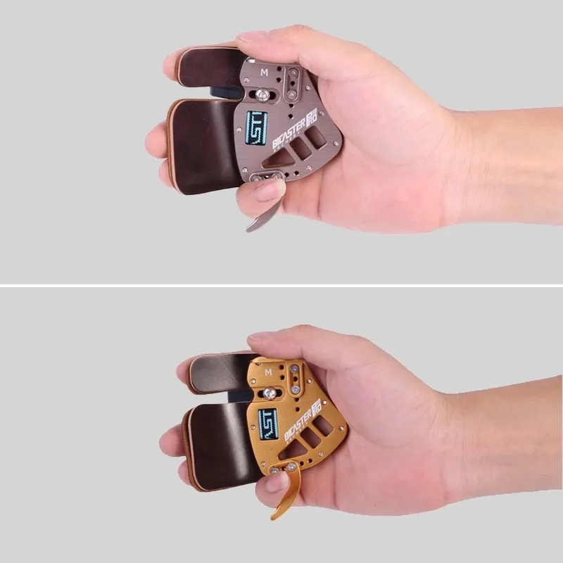 BICASTET ASA-PRO Pferde-Hüfthaut-Fingerschutz, Fingerschutz, Cordovan, Pferdeleder, echtes Leder, Rindsleder, Bogenschießen-Zubehör Image