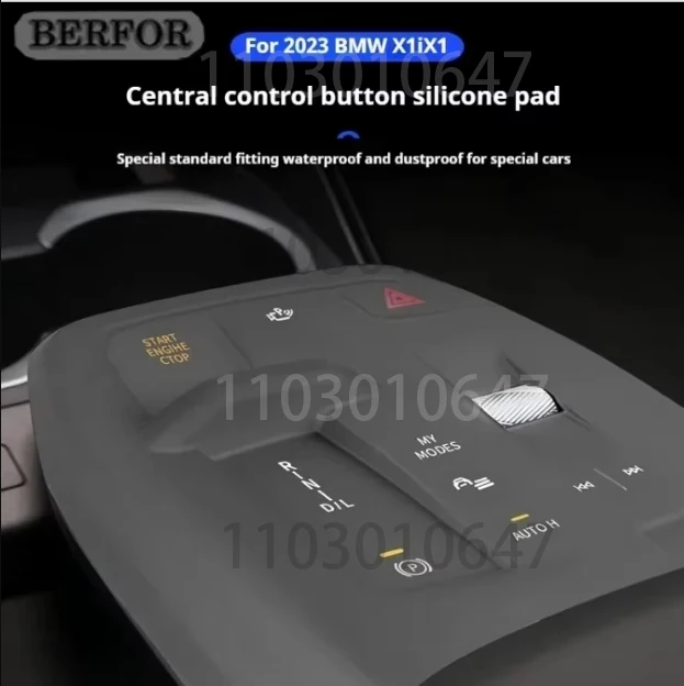 Für die 2023-2024 BMW X1iX1 modell Auto Zentrale Bedienfeld Taste Schlüssel Silikon Aufkleber Schutz Pad Konsole Trim Image