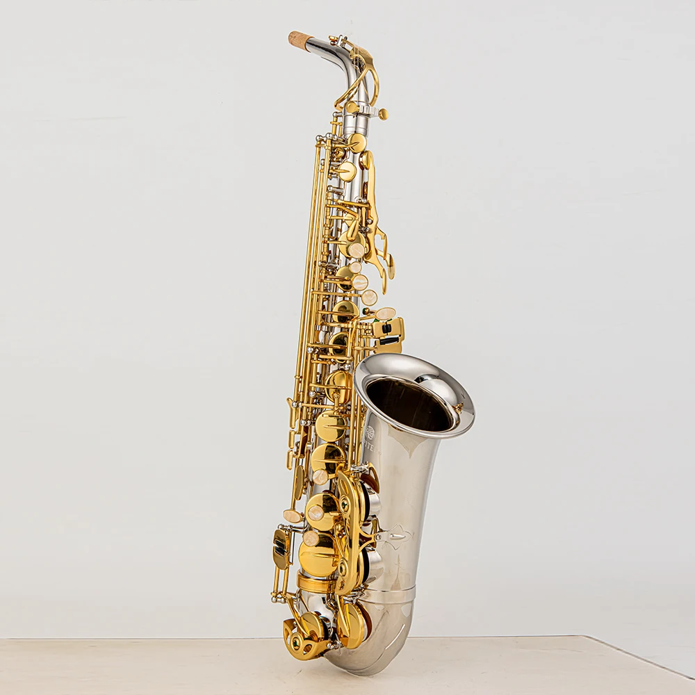 JUPITER JAS-1100SG Neue Ankunft Alto Eb Tune Saxophon Messing Musikinstrument Schwarz silber Lack Sax Mit Fall Mundstück Image