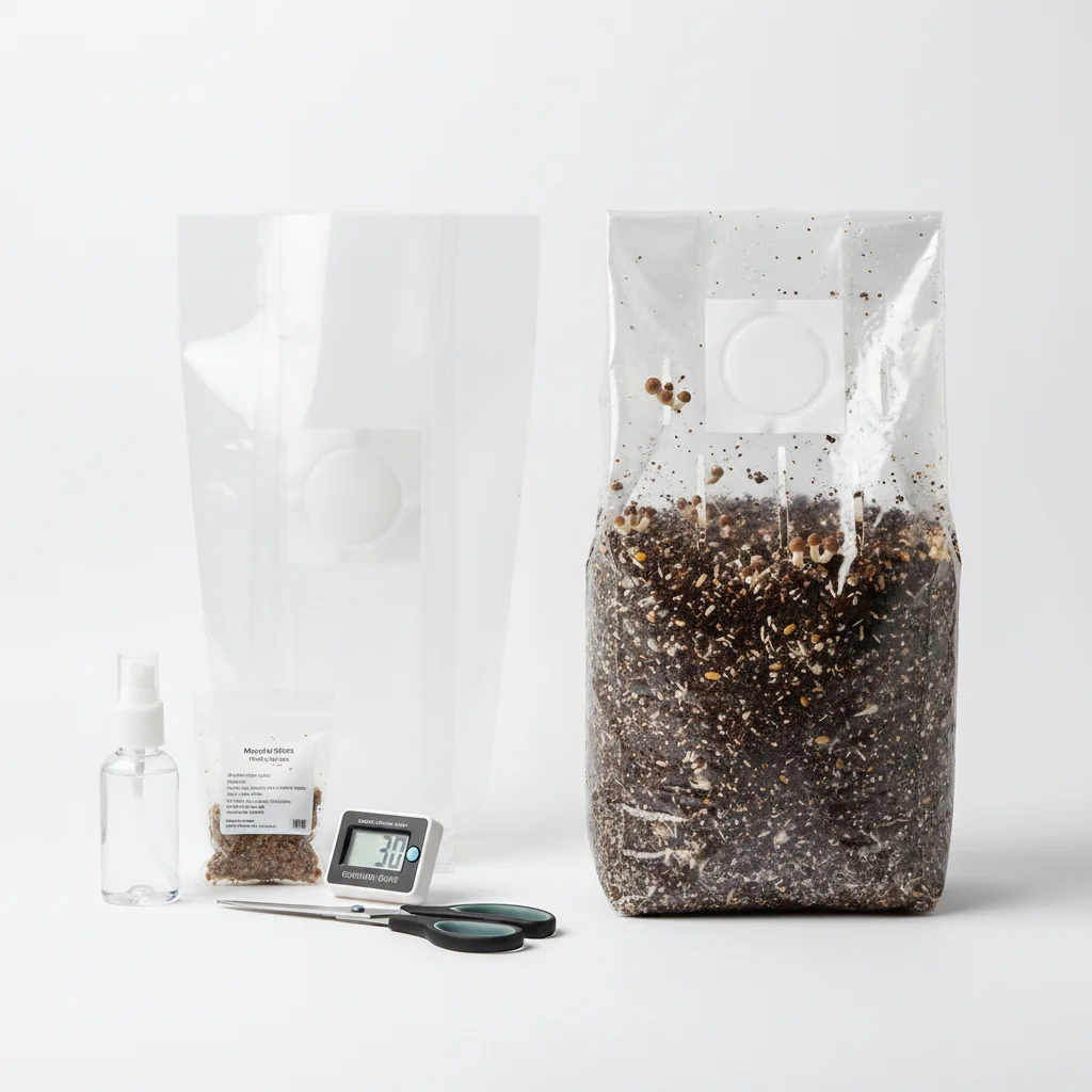 50 Stück 6 mm PP Pilz-Pflanzbeutel, 0,2 μm Filter, durchsichtiger essbarer Pilz, atmungsaktiver Beutel, Pilz-Spawn-Wachstumsbeutel, Gartenpflanzgefäß Image