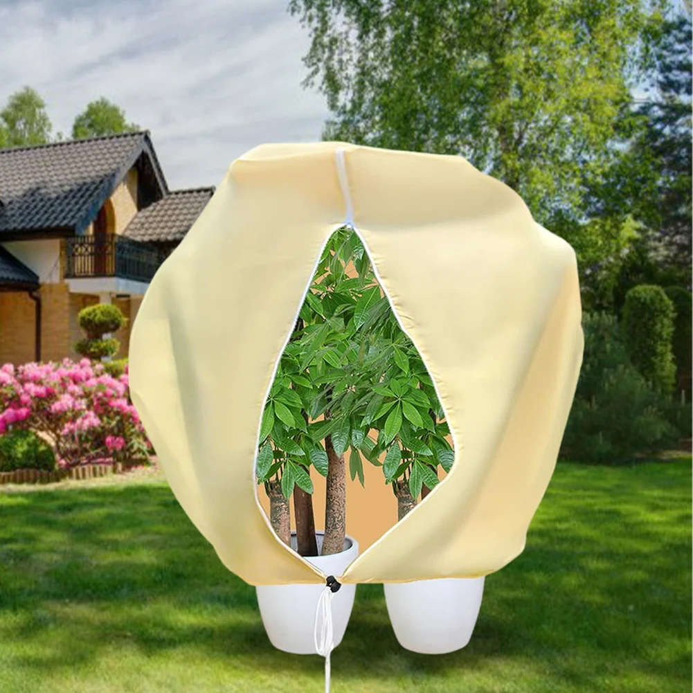 Pflanzenschutztasche zum Schutz vor Frostkälten, atmungsaktiv, reißfest, für den Winter, Pflanzenschutz, Topfpflanzentasche für Topfpflanzen Image