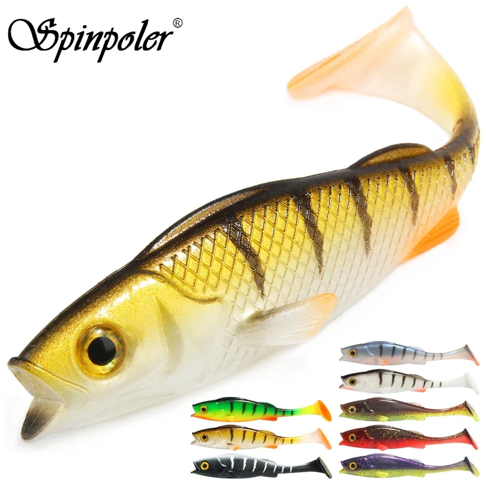 Spinpoler Vigour Barsch Angelköder Soft Bait Shad UV-Aktiv Wobble Craft Gummi Swimbait 7 cm/11 cm/14 cm für Barsch Hecht Zander Image