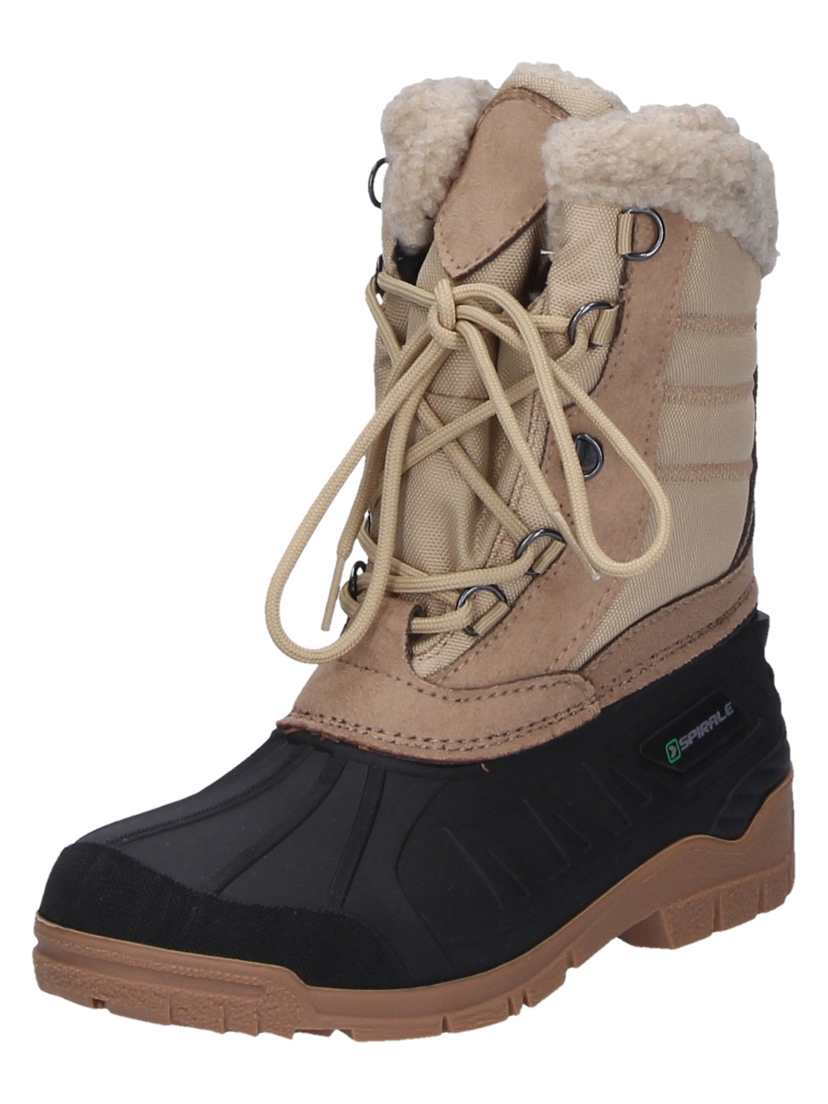 Winterstiefel SPIRALE "Winterstiefel Spirale Tina beige" Gr. 41, beige (beige, schwarz), 41, Schuhe, Winterstiefel